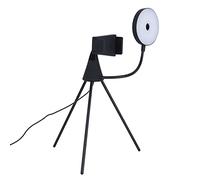 Denash LED Make -Up Light avec Trépied pour Vidéo en Direct 360 Degrés Tournez l'anneau de Selfie Léger sur Le Téléphone Mobile 10 étapes luminosité pour étudier la Connexion USB Adaptée à la