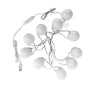 Denash LED -Make -Up Mirror Lights Alimmable Dimmable Lamps Pild D'alimentation USB pour Make Up Bathroom Vanity PC Matériau