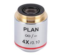 Denash Lens de Microscope 4X avec Interface RMS, Verre Optique Haute Résolution, Champ de Large et Brillant, adapté à L'observation des Cellules, Poussière avec Une Voie Optique