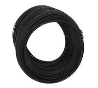 Denash Longueur Adaptable PVC Renforcement Fil Fil Anti-érosif Galvanisé Fer 100m pour les Projets et Regroupement (BLACK)