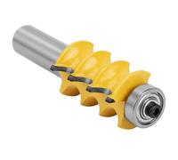 Denash Mèche de Routeur de Moulure à Triple Perle de Rayon de 3/16", Outil de Travail du Bois à Tige de 1/2" pour le Profilage des Portes d'armoires, Idéal pour les Garnitures Décoratives