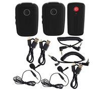 Denash Microphone D'entrevue Professionnelle sans Fil avec Un Double émetteur pour Les Interviews à Longue Distance 2pcs pour/Journalisme Mobile