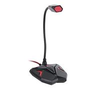 Denash Microphone USB Omnidirectionnel avec Indicateur LED pour Les Jeux Informatiques, Récepteur D'enregistrement à Haute sensibilité pour PC, Camion Sonore à 360 Degrés pour Conférences (Black)