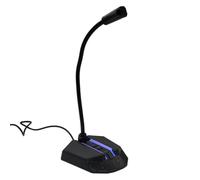 Denash Microphone USB pour Conférence, Condensateur Omnidirectionnel | Micro PC avec Réduction de Bruit, Commande Tactile Unique, Col de Cygne Flexible, Brancher et Utiliser, pour Ordinateur