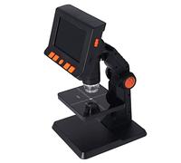 Denash Microscope Numérique 1000x 4,3 Pouces LCD Portable HD Microscope de Bureau électronique avec 8 Lumières LED pour d'image, Enregistrement Vidéo, adapté aux Scientifiques ABS, Métal