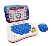 Denash Mini Jouet D'ordinateur Portable, Machine d'apprentissage Bilingue pour Enfants avec Enseignement du Chinois et de L'anglais, Jouet éducatif Précoce pour bébé avec Jeux de Chansons (comme