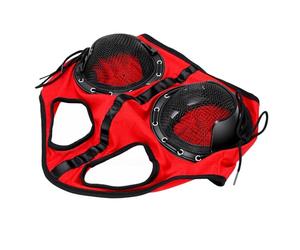 Denash Oeillière Respirante Anti-Sable pour Une Meilleure Concentration Lors des événements de Course, en Cuir Souple et Tissu, 1 unité (Rouge)
