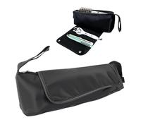 Denash Organisateur D'Outils pour Cheveux 2 en 1, Sac de Voyage avec Tapis, Mallette de Rangement Portable pour Lisseur, Fer à Friser et Outils de Coiffure (Black)