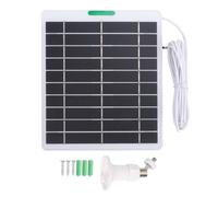 Denash Panneau Solaire pour Caméra de sécurité 5 W 5 V, Chargeur Solaire Monocristallin Haute efficacité avec Port DC5521, pour Caméras de sécurité Ring Blink (WHITE)