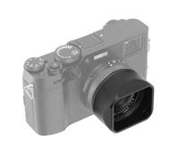 Denash Pare-Soleil D'objectif D'appareil Photo Vintage Bloquant la Lumière en Alliage D'aluminium de Couleur Noire pour la Photographie avec Pare-Soleil carré, adapté à la Méthode