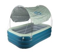 Denash Piscine Gonflable avec Auvent, Design épais, Piscine Gonflable pour Enfants, Aire de Jeux, Plage, Ombre, Matériau PVC pour L'extérieur (Green)