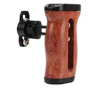 Denash Poignée Latérale de Cage de Caméra en Pose avec des Trous de Vis 1/4 Pouces, Rotation à 360 Degrés, Multi-Interface; Aluminium Alloy and Rosewood Material, pour Les Passionnés de Cinéma