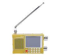 Denash Radio à Bande Complète FM LW MW SW Radio à Ondes Courtes avec Algorithmes Avancés, Affichage RDS, Clavier Numérique, Batterie Puissante, Grande Chambre D'enceintes et (Yellow)