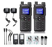 Denash Radio Bidirectionnelle, 10 W, GPS, 999 Canaux, écran Couleur 1,77 Pouce, Radio Portable Longue Portée pour Le Camping et Les Chantiers. (Prise UE)