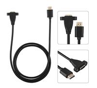 Denash Rallonge HDMI, rallonge 1080P HDMI pour Montage sur Panneau à vis Haute Vitesse mâle 0.3m / 0.6m / 1.2m avec Trou de Fixation(1,2 m)