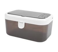 Denash Réchauffeur de Lingette Portable Réchauffeur de Lingettes Intelligent, Distributeur de 80 Lingettes à Ressort, Veilleuse, 3 Réglages de Température, avec Technologie de