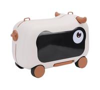 Denash Ride on Bagage à Main, Valise de Voyage Multifonctionnelle de Grande capacité, Scooter 2 en 1 et Siège avec Poignée Amovible pour L'embarquement (Brown)