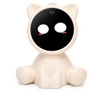 Denash Robot de Chat AI, Robot Compagnon Mignon avec Caméra (White) | Caméra HD 2MP, Prise en Charge de 37 Langues, Interaction émotionnelle AI, Conception Magnétique, Haut-parleur 3W, Charge