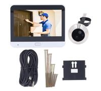 Denash Sonnette Vidéo Domestique, Caméra de Visionneuse de Porte Numérique sans Fil de 4,3 Pouces, Visionneuse de Judas Grand Angle 2MP 1080p 160 ° avec Détection de Mouvement PIR,