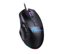 Denash Souris de Jeu RVB, 7 éclairages RVB Dynamiques, 16,8 Millions de Couleurs, 9 Boutons Programmables, 12 000 DPI, Conception Ergonomique, avec Taux D'interrogation Réglable, pour