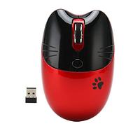 Denash Souris sans Fil, Double Mode BT5.1 et 2,4 GHz, Silencieux avec DPI Réglable et Veille Automatique, pour PC, Ordinateur Portable, Tablette, Téléphone, Maison, Bureau, école (Rouge)