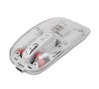 Denash Souris Transparente, Souris sans Fil Rechargeable avec Silencieux, Lumière Respiratoire à Sept Couleurs, 800, 1200, 1600 DPI, Connexion à 3 Appareils, 8.1 10...