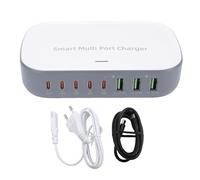 Denash Station de Charge USB à Allocation D'énergie Intelligente avec Puissance de Sortie Totale de 200 W et Plusieurs Mécanismes de Prévention de sécurité, Prenant en Charge Plusieurs (Prise UE)