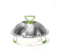Denash Support de Cuisson à la Vapeur, Panier Pliable en Acier Inoxydable avec Poignée Résistante à la Chaleur et Base Large, étagère Alimentaire Extensible pour Légumes, Fruits d (9 pouces)