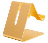 Denash Support de Téléphone Mobile en Alliage en Aluminium Not -Lip -Desktop Hands Smartphone Mount pour Les Utilisateurs de Téléphones Mobiles Universels (Golden, 1 Pack)