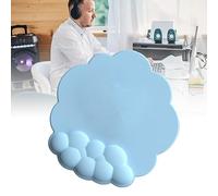 Denash Support du Joli Cloud Souris -pad Manuel avec Pas Mal Ci-dessous, Repos de Palmier Ergonomique, Mousse à Mémoire Confortable, Design Universel pour les Hommes et les Femmes (BLUE)