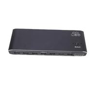 Denash Switcher KVM de Type C pour 2 Ordinateurs Portables, Affichage 8K 60Hz, Support 4, Boîtier en Alliage en Aluminium, PD 100W, Port RJ45, Affichage étendu