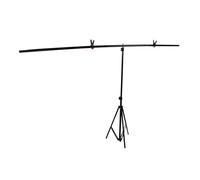 Denash T Kit de Support D'arrière-Plan de Forme avec Sac de Rangement, 6,6 X 6,6 Pieds de Taille, Système de Support de Fond Rétractable en Alliage pour Photo Studio, Streaming en