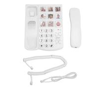 Denash Téléphone à Gros Boutons, 9 Gros Boutons, Volume Réglable, Haut-Parleur, Indicateur D'appelant LED Lumineux, Cadran Mémoire avec Recomposition Rapide, pour Personnes âgées