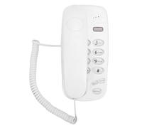 Denash Téléphone Filaire à Montage Mural à Rappel Rapide avec Fonction Muet pour Conversations Privées (White)
