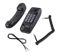 Denash Téléphone, téléphone Fixe Mural avec Flash, Fonction de Rappel d'appel et de dernier numéro composé, Poste sans numéro d'identification de l'appelant pour l'hôtel et la Famille(Noir)