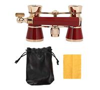 Denash Télescope Binoculaire D'opéra 3x25 avec Focus Central, BAK-7 Prism, 105m / 1000m Champ de Vue pour Les Femmes Enfants, Loupe Loupe en Verre Optique BK7, adapté aux Théâtres (Rouge)