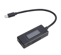 Denash Testeur USB C, écran Couleur Multifonction de Type C, Compteur de capacité de Puissance, avec Fonction de Mémoire Intelligente, pour Divers Appareils, y Compris une Charge Rapide (BLACK)