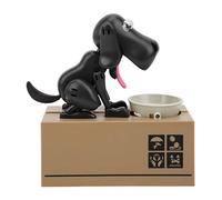 Denash Tirelire Robotique en Forme de Chien, Tirelire Automatique avec Mouvements Réalistes, Mange et économise des Pièces, pour Les Enfants à Partir de 3 Ans (Black)