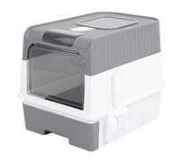 Denash Toilettes à Capuche pour Chat, Tiroir de Grande Taille, Bac à Litière Intelligent pour Chaton avec Filtre Remplaçable et Lampe UV pour la Maison, fabriqué à Partir de Plastique