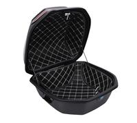 Denash Top Case de Moto ABS 35 L, Imperméabilisant et Léger avec Dossier Passager, Remplacement pour, avec Bandes Réfléchissantes Haute visibilité