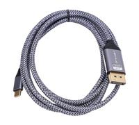 Denash Type C à DisplayPort Cable Fit pour, USB C à DisplayPort 8K 60Hz Cordon, Câble tissé en Nylon, USB 3.1 Gen2, pour 3, Ordinateurs Portables, Tablettes, Smartphones