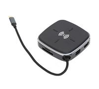 Denash Type -C Station d'accueil avec Chargeur sans Fil Multifonctionnel 9 dans 1 Hub pour Pro pour Le Bureau à Domicile USA ABS Lega