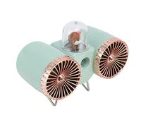 Denash Vane Double Ventilateur de Bureau/Aile Strong Wind 3 Arbre USB Light Charge Table Fan pour la Chambre à la Maison à la Maison (GREEN)
