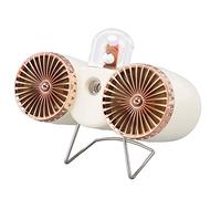 Denash Vane Double Ventilateur de Bureau/Aile Strong Wind 3 Arbre USB Light Charge Table Fan pour la Chambre à la Maison à la Maison (WHITE)