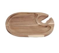 Denash Wine Aptetizer Plate Charcuterie Board For Cheese Snacks Party, Plateau à Cocktails avec Porte-Verre en Verre