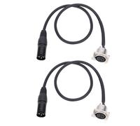 Denash XLR Passe par Câble avec Un Câble XLR de Type D à 3 Broches, Pas de Passage de Micro-Micro à Souder Convertisseur pour Le Panneau de Plaquette de la Boîte de Scène, Connexion (Black)