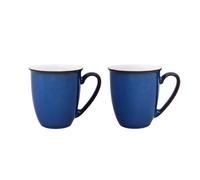 Denby Azure, Céramique, Bleu impérial, 2 Coffee Mugs