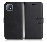 DENDICO Coque pour Oppo A73 5G / Oppo A72 5G / Oppo A92S / Oppo Reno 4Z, PU en Cuir Coque Portefeuille Étui Housse, Design Classique TPU Coque pour Oppo A73 5G / Oppo A72 5G / Oppo Reno 4Z, Noir
