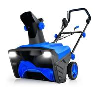 Déneigeuse Electrique 2300W COSTWAY-Largeur de Travail 50 cm-2 Phares LED-Goulotte Rotative à 180°-Ejection Maxi 9 m-2 Roues-Bleu