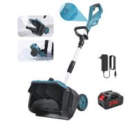 Deneigeuse Électrique Batterie et chargeur inclus - 1000W Fraise à neige sans fil - 2500rpm - Pliable-Souffleuse à neige électrique